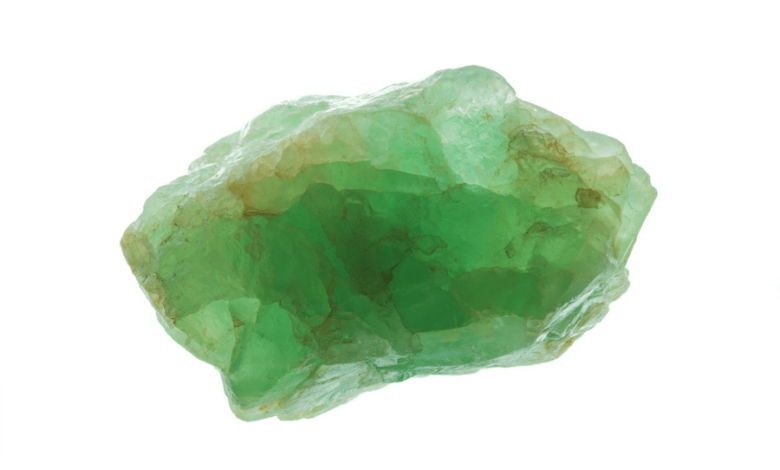 Prasiolite green quartz crystal