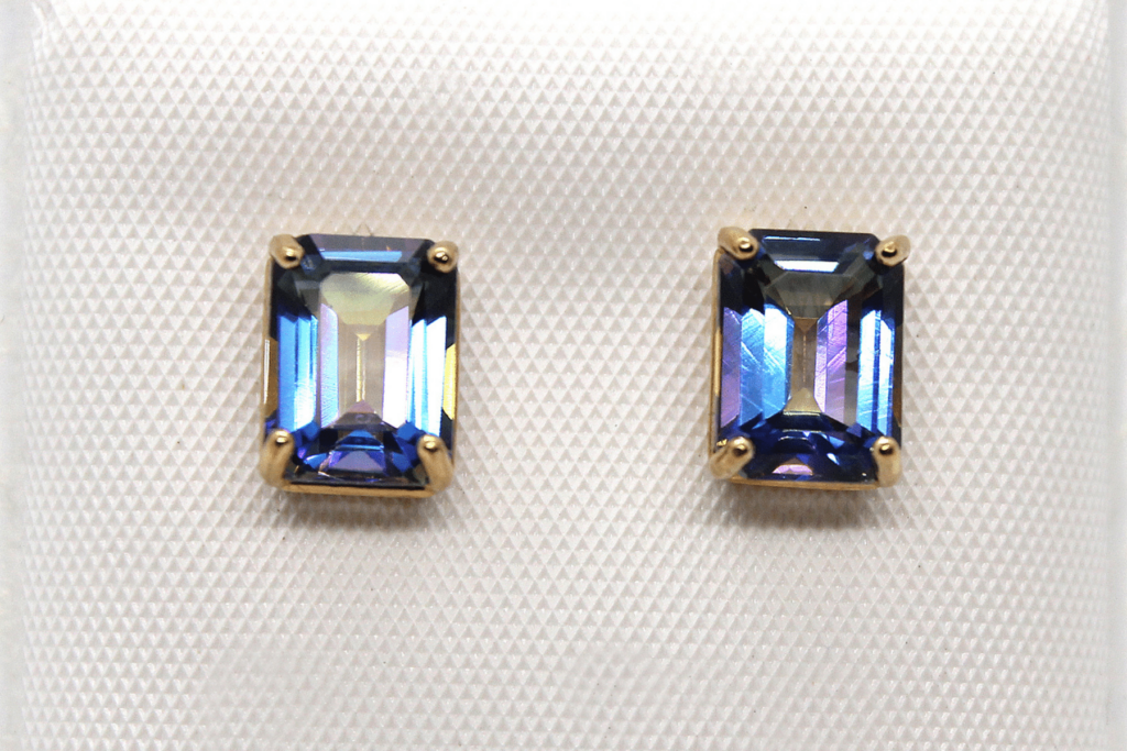 mystic topaz earrings