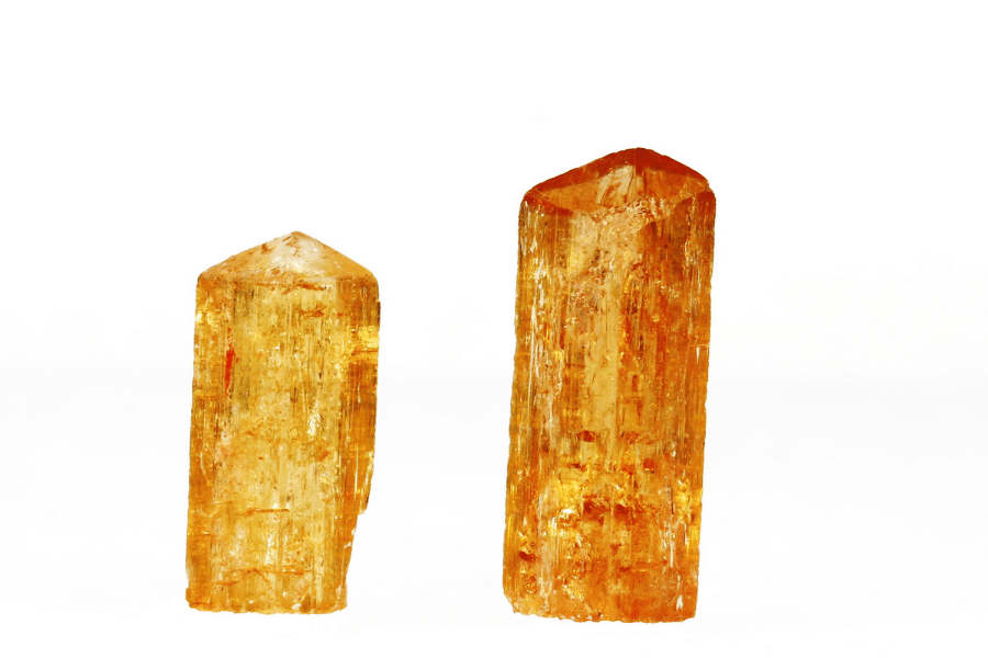 rough imperial topaz pillar