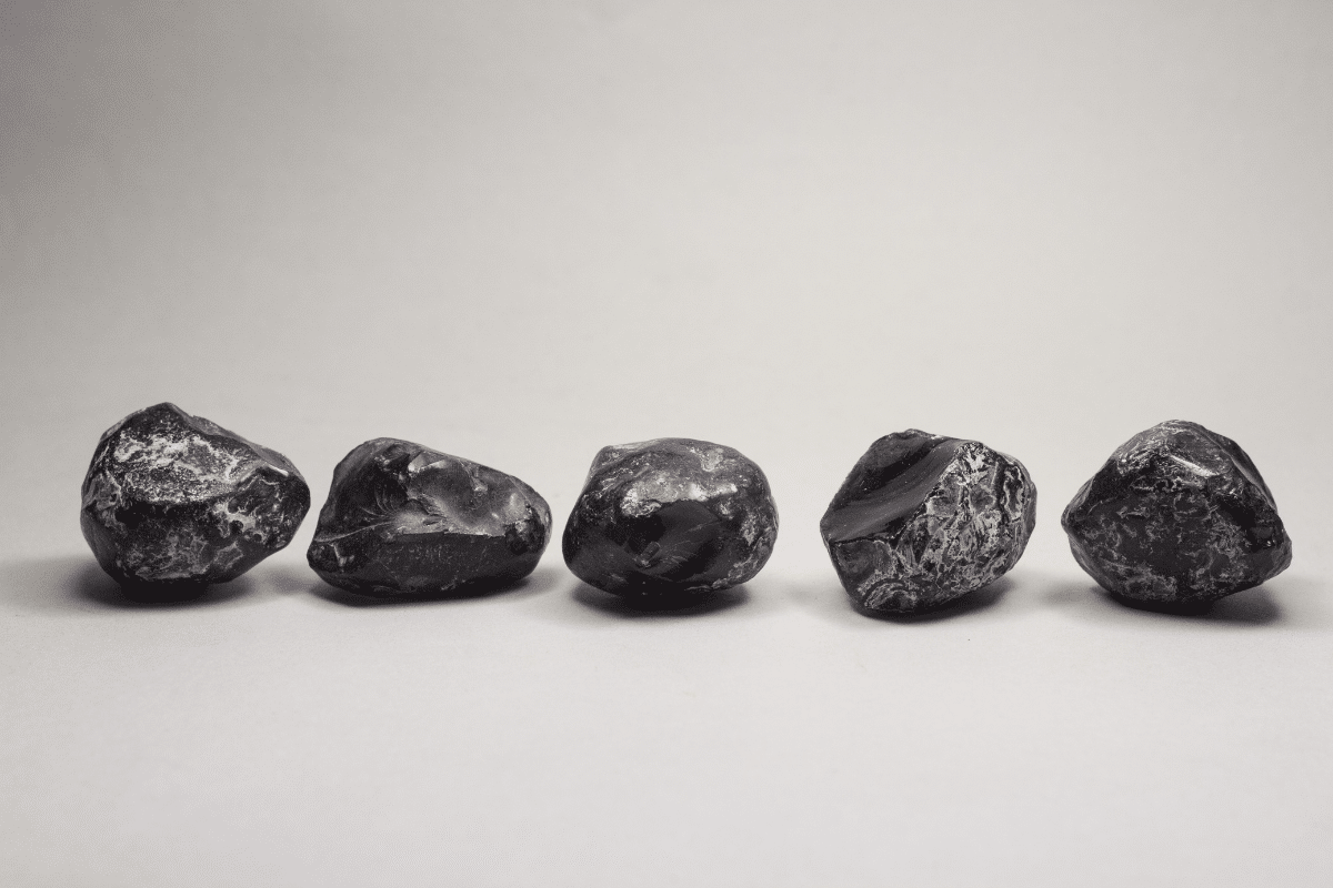 apache tear obsidian stone