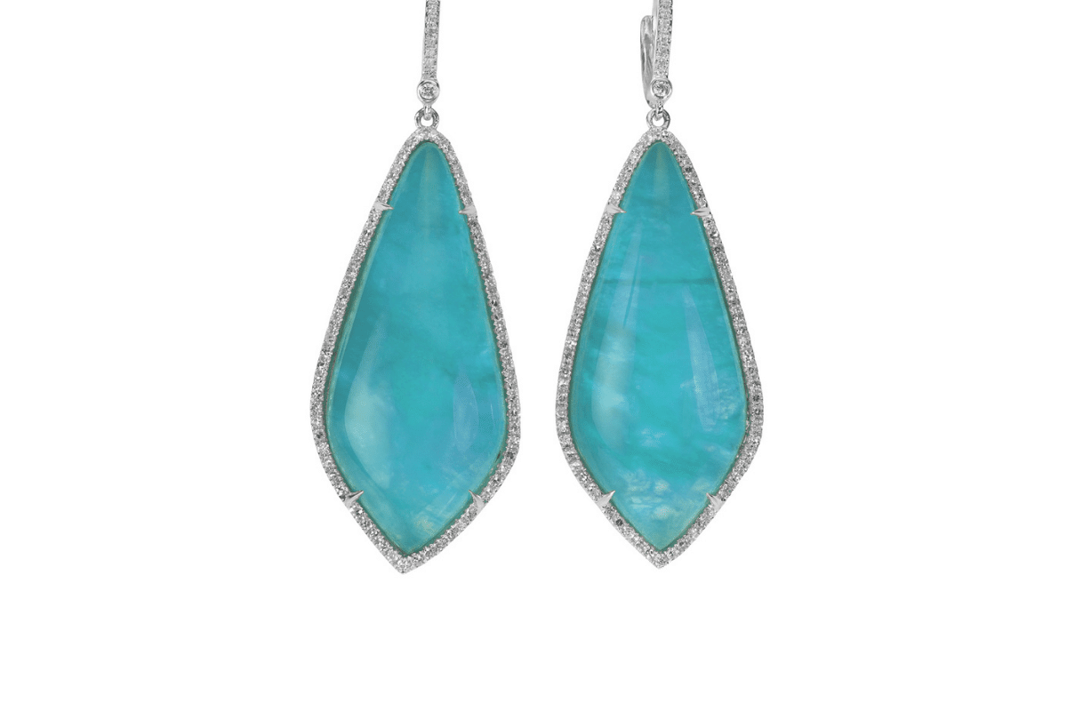 blue opal earrings