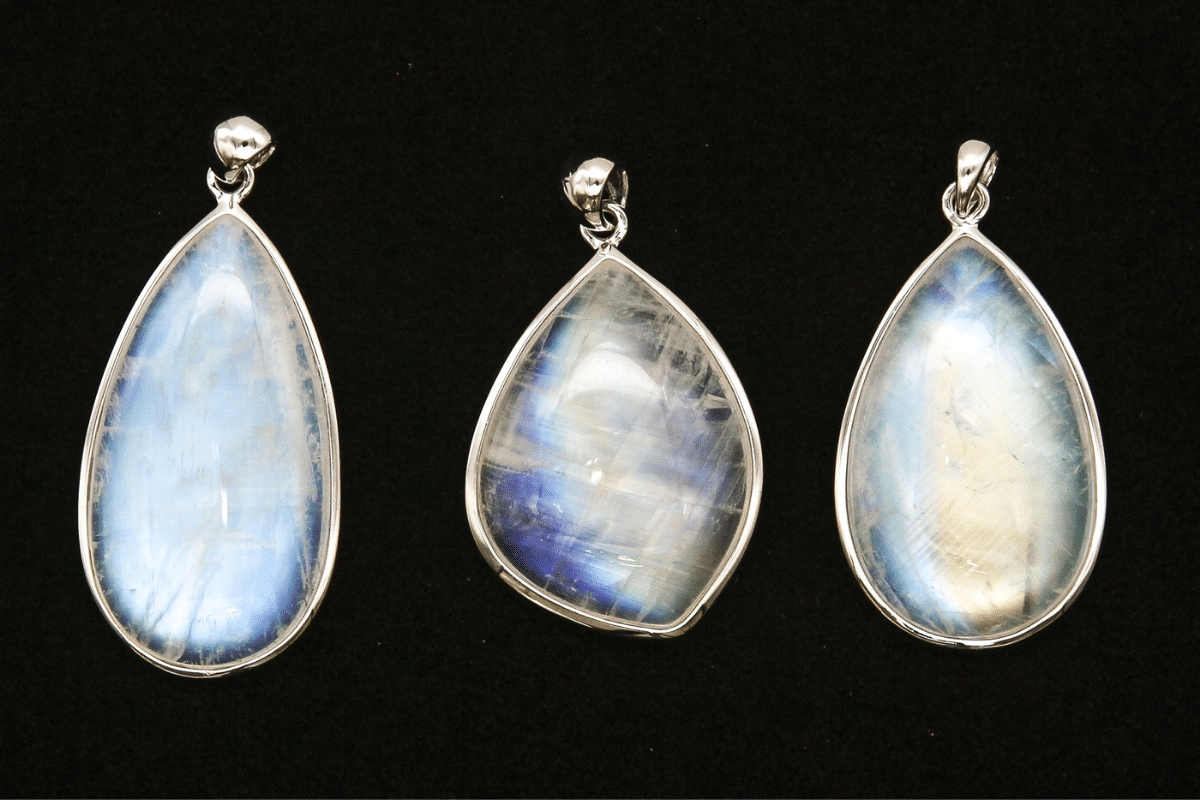 rainbow moonstone necklace pendant