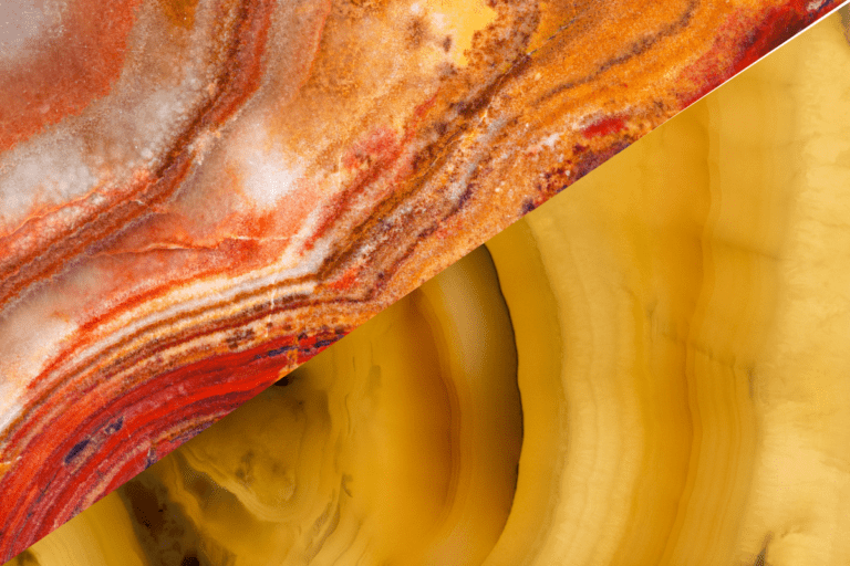 Banded calcite vs. Onyx