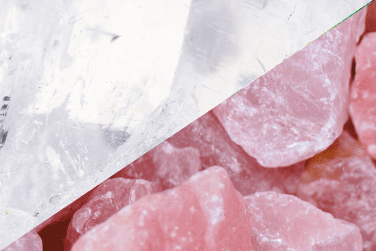 Clear Quartz vs Rose quartz