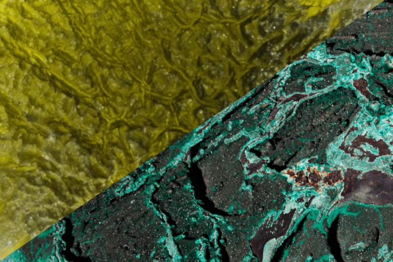 MOLDAVITE VS MALACHITE