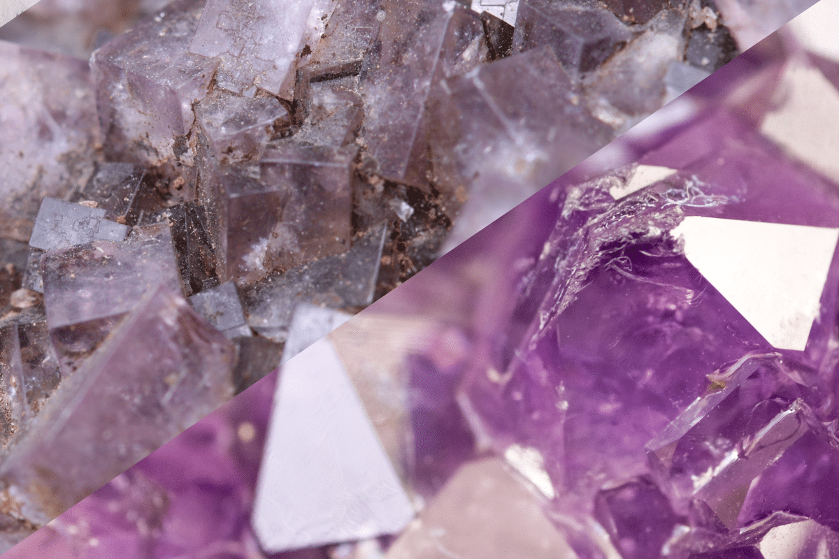 purple fluorite vs amethyst