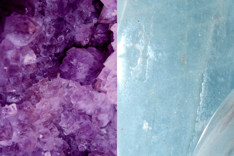 amethyst and aquamarine