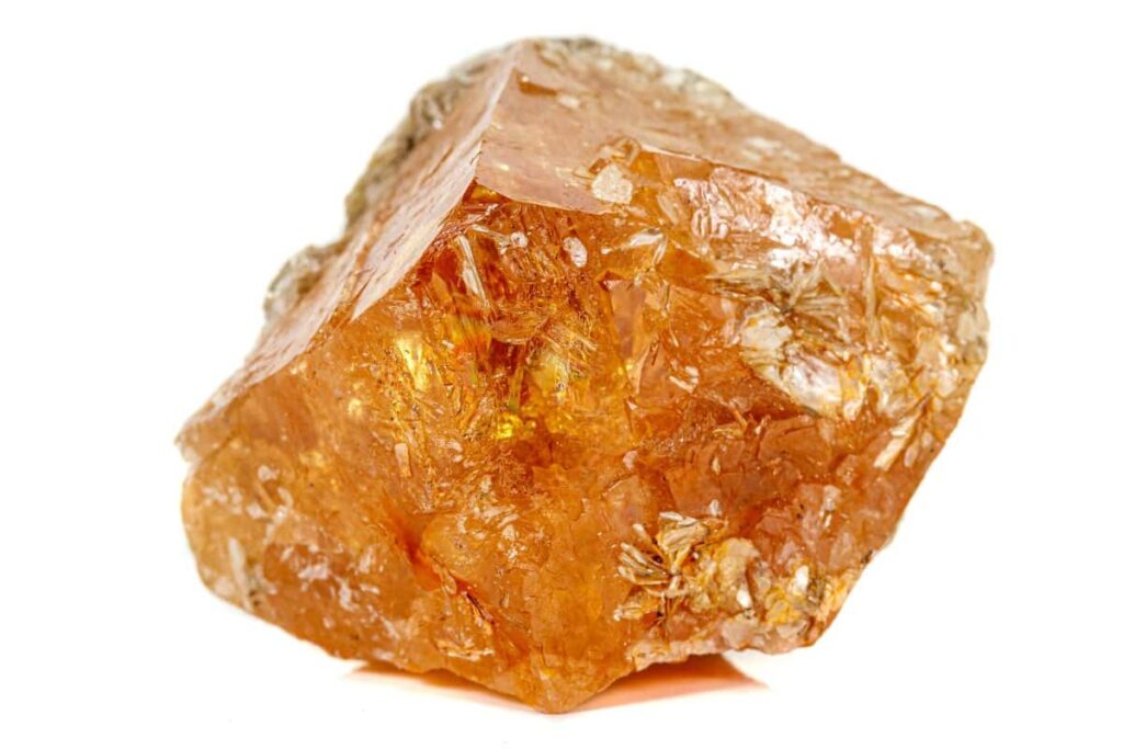 orange scheelite crystal