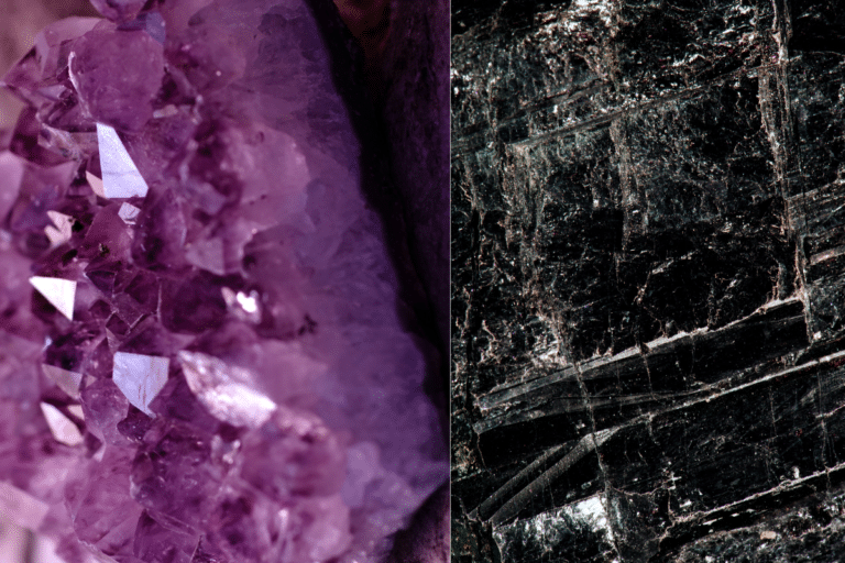 amethyst and black tourmaline