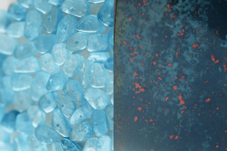 Aquamarine and bloodstone