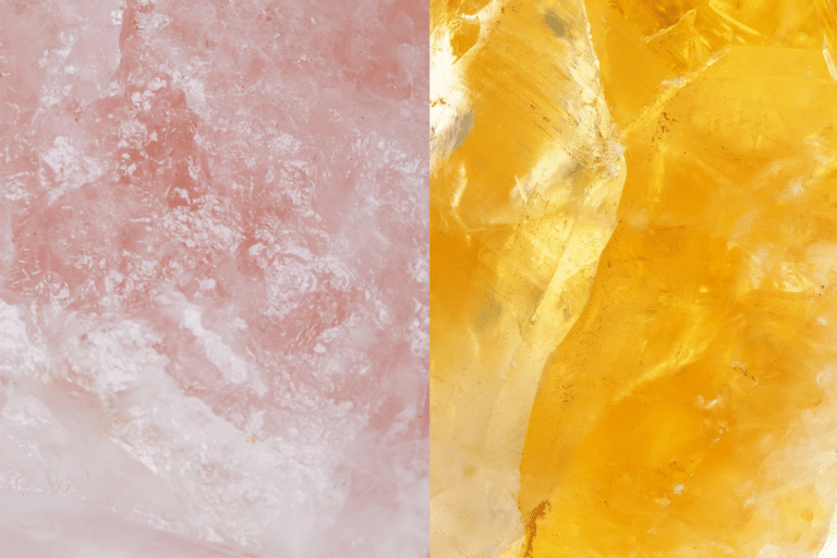 roze quartz and citrine