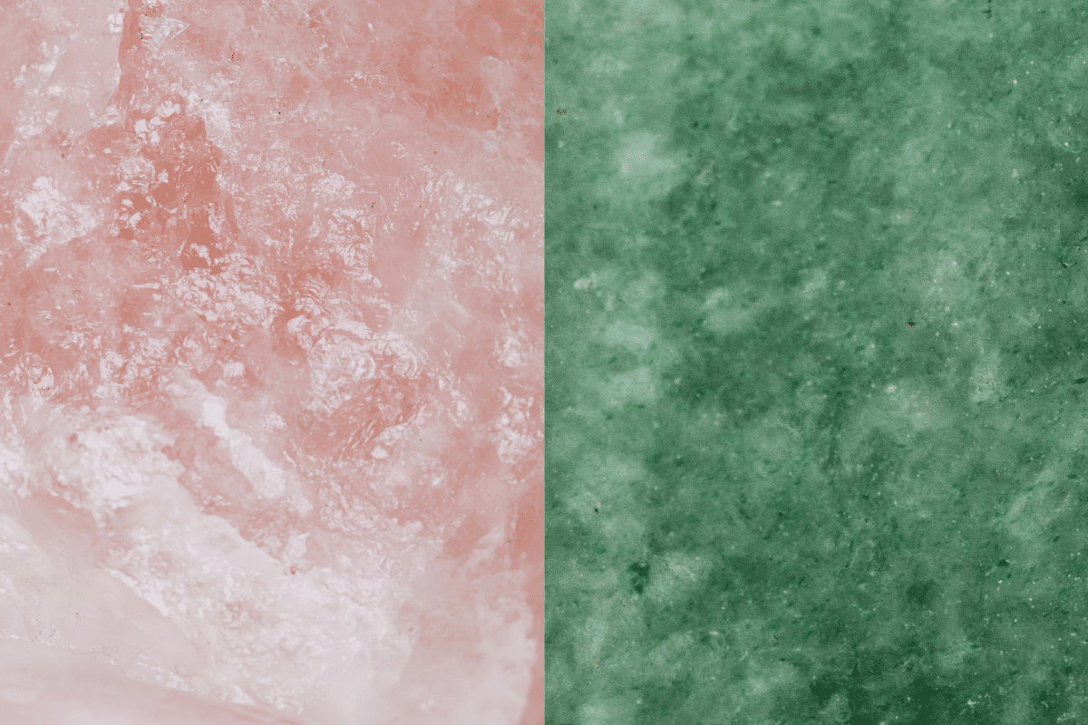 rose quartz and aventurine