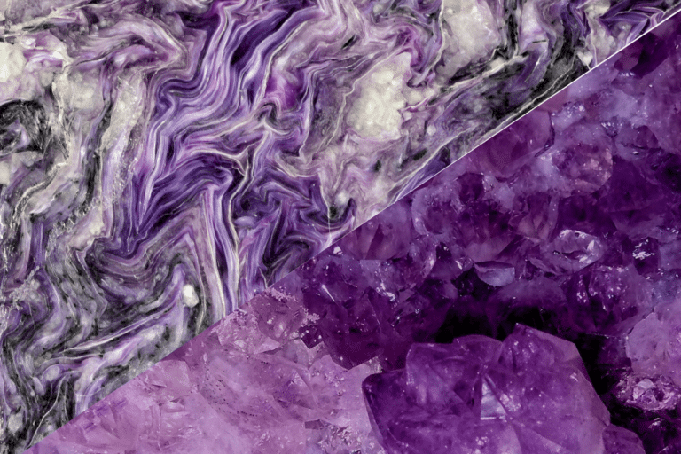 Charoite vs Amethyst