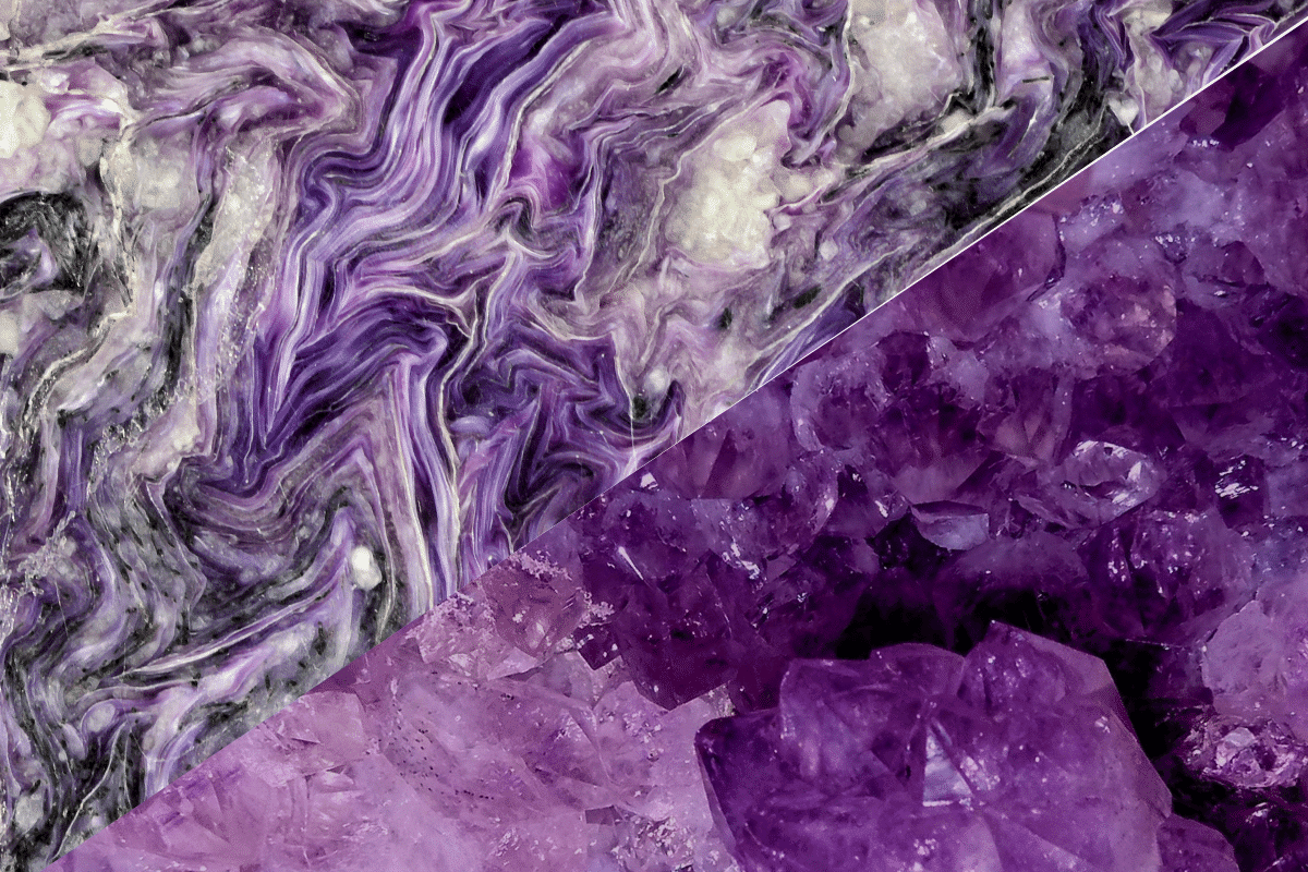 Charoite vs Amethyst
