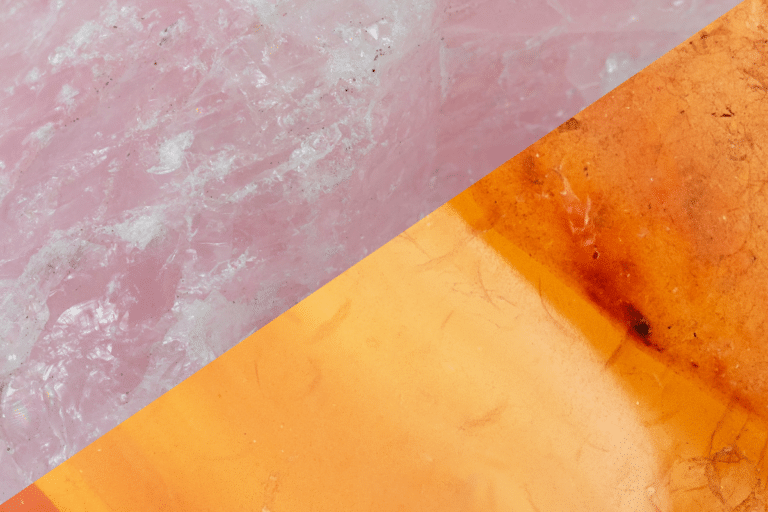 Rose quartz and carnelian